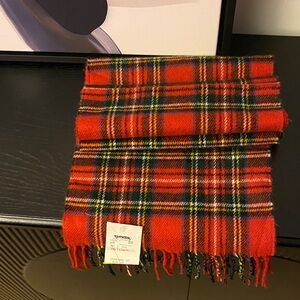 Unisex Vintage 90’s Red Plaid Scarf